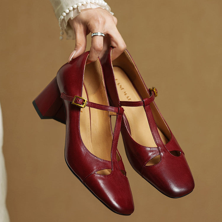 Elora Genuine Leather Heels