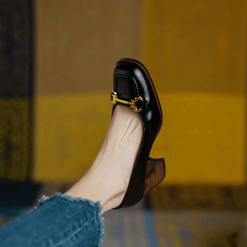 Velyn Genuine Leather Heels