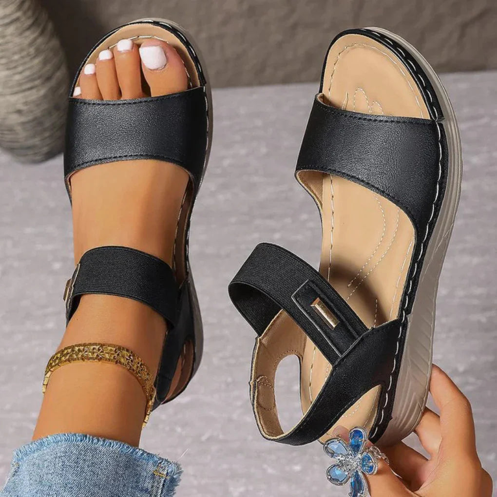Women's Open Toe Cushioned Sandals - Fashinoza