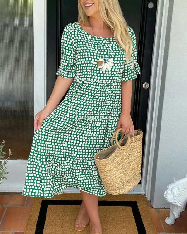 Women's Midi Polka Dot Summer Dress