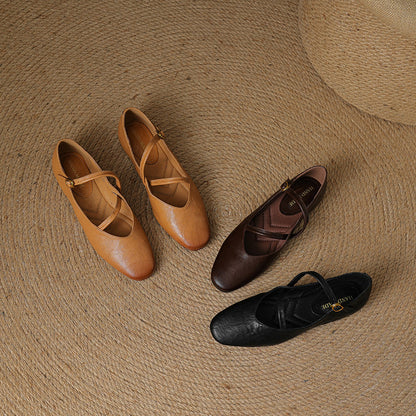 Norie Genuine Leather Flats
