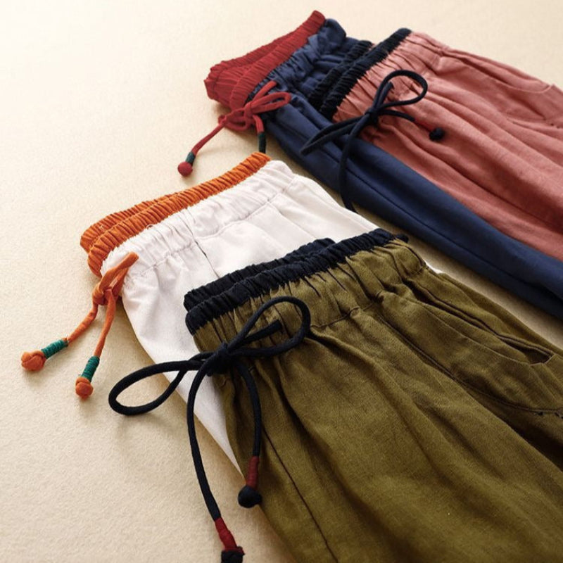 Women's Casual Drawstring Pants Elastic Waist