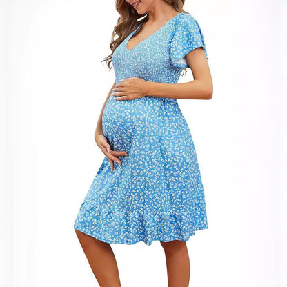 Women's Maternity Empire Waist Dress Spring