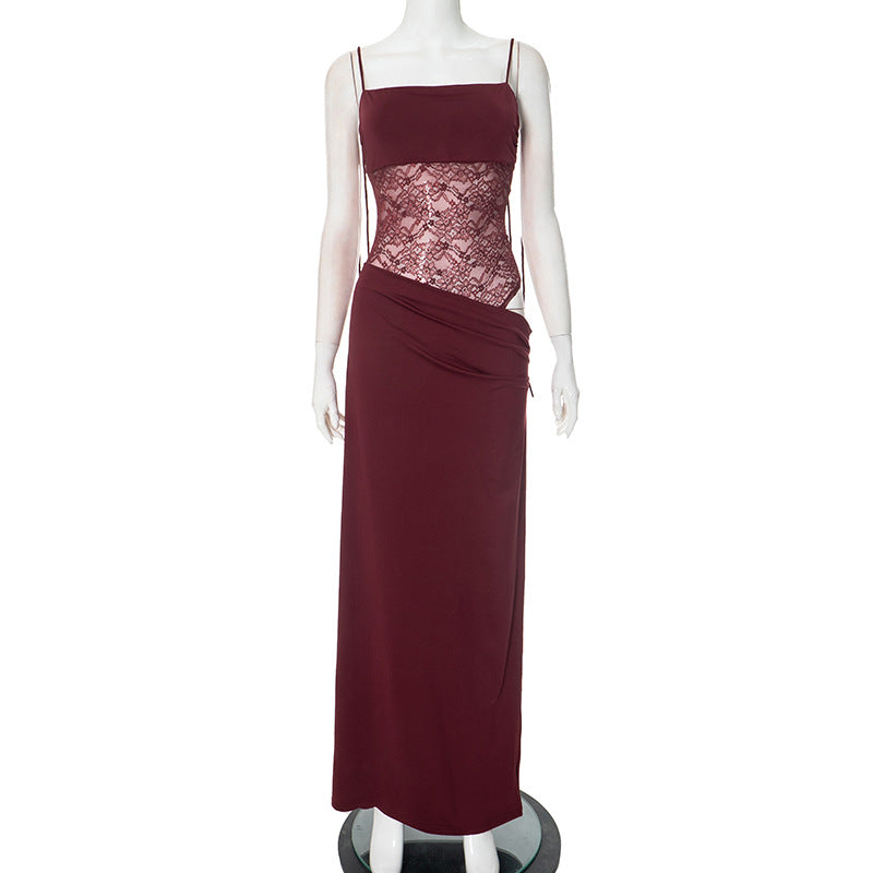 Women's Long Lace Detail Dress
