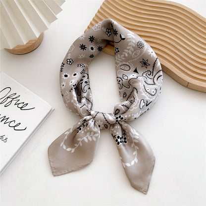 Women Satin Scarf Printed