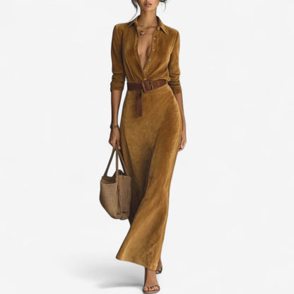 Women's Minimalist Maxi Dress - Fashinoza