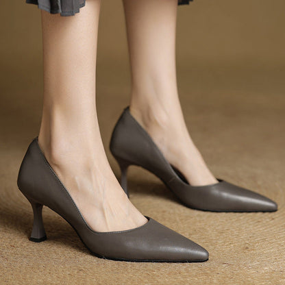 Viora Genuine Leather Heels