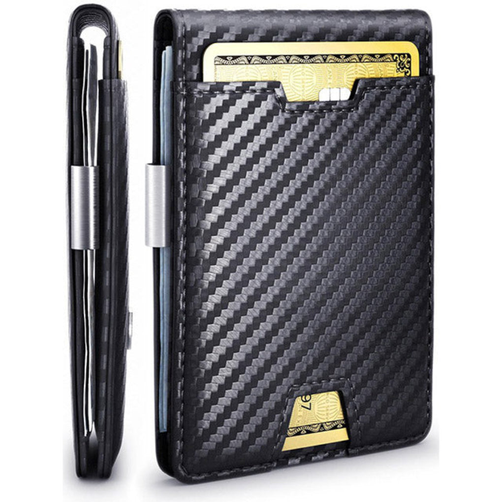 Slim Leather Rfid Wallet Money Clip - Fashinoza