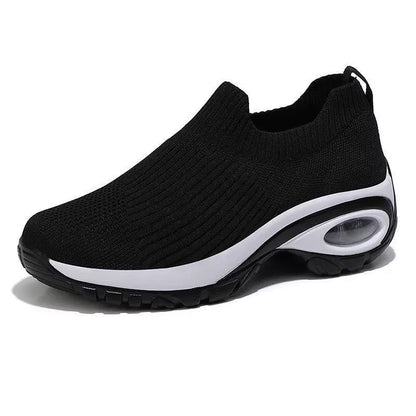 Women's Slip-On Sneakers Breathable Knit Air Cushion Sole