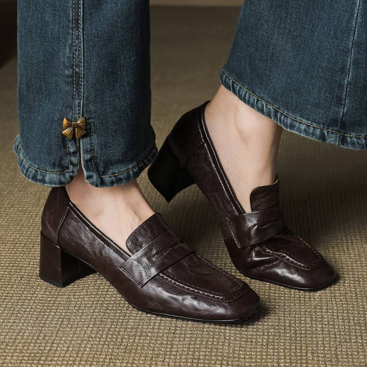 Sora Genuine Leather Heels