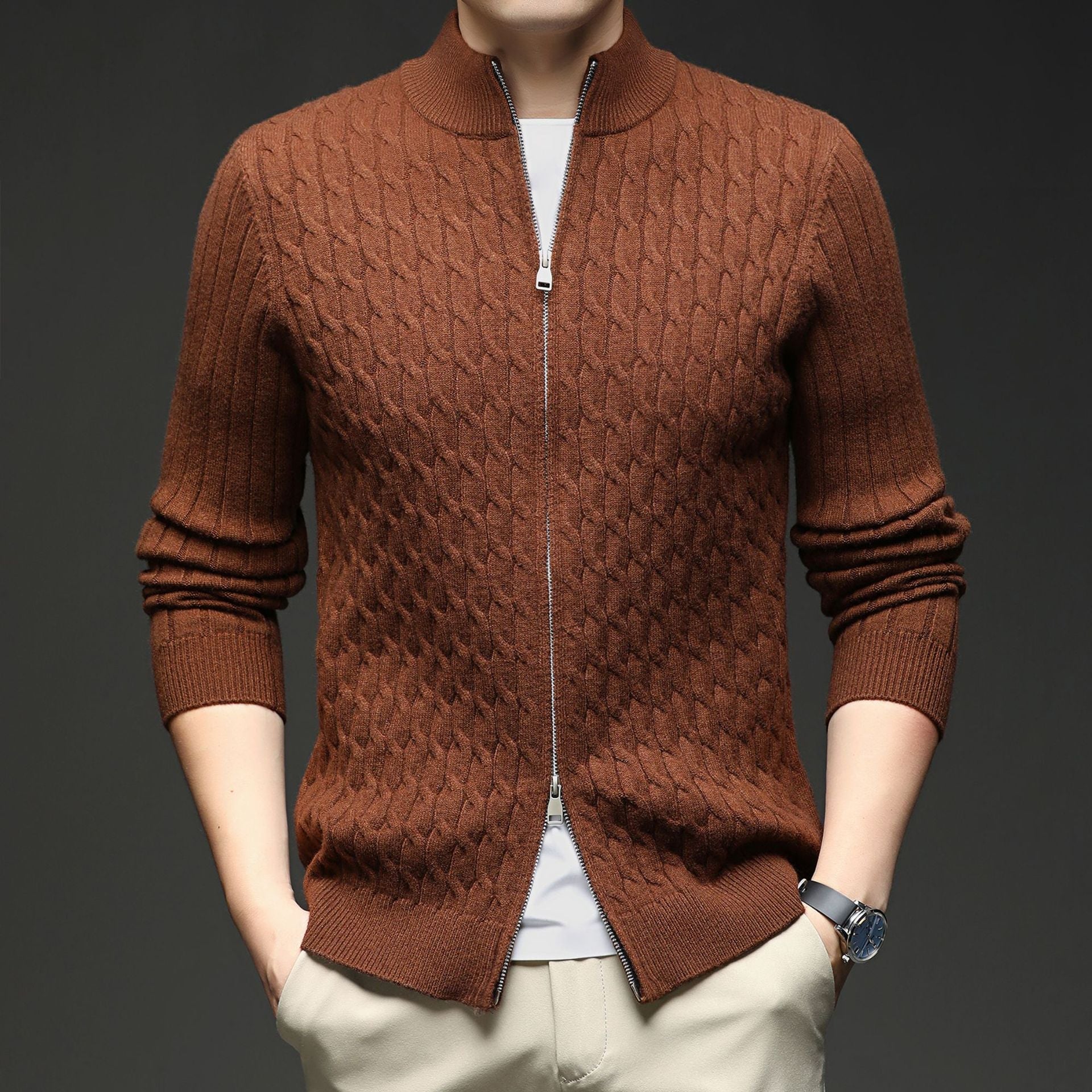Womens Wool Knit Cardigan - 
Fashinoza