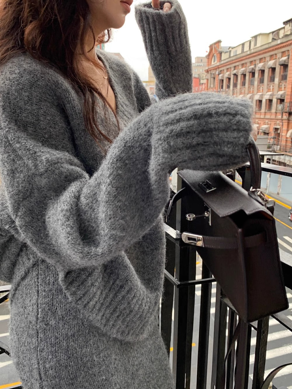Women's Knit Sweater And Midi Skirt Set