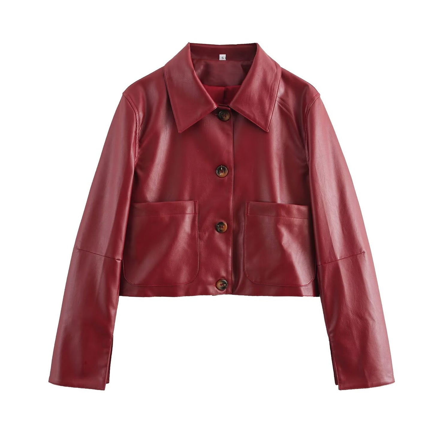 Men's Leather Jacket Plain Brown