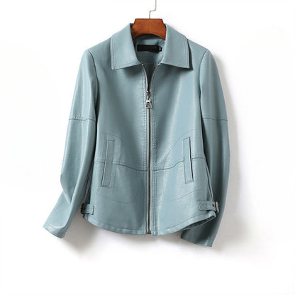 Vespa Mens Sheepskin Leather Biker Jacket - 
Fashinoza