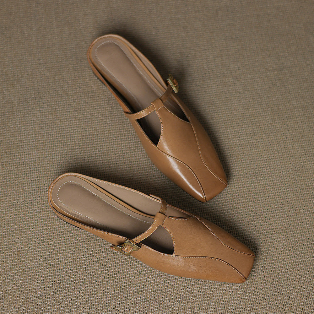 Keva Genuine Leather Mules