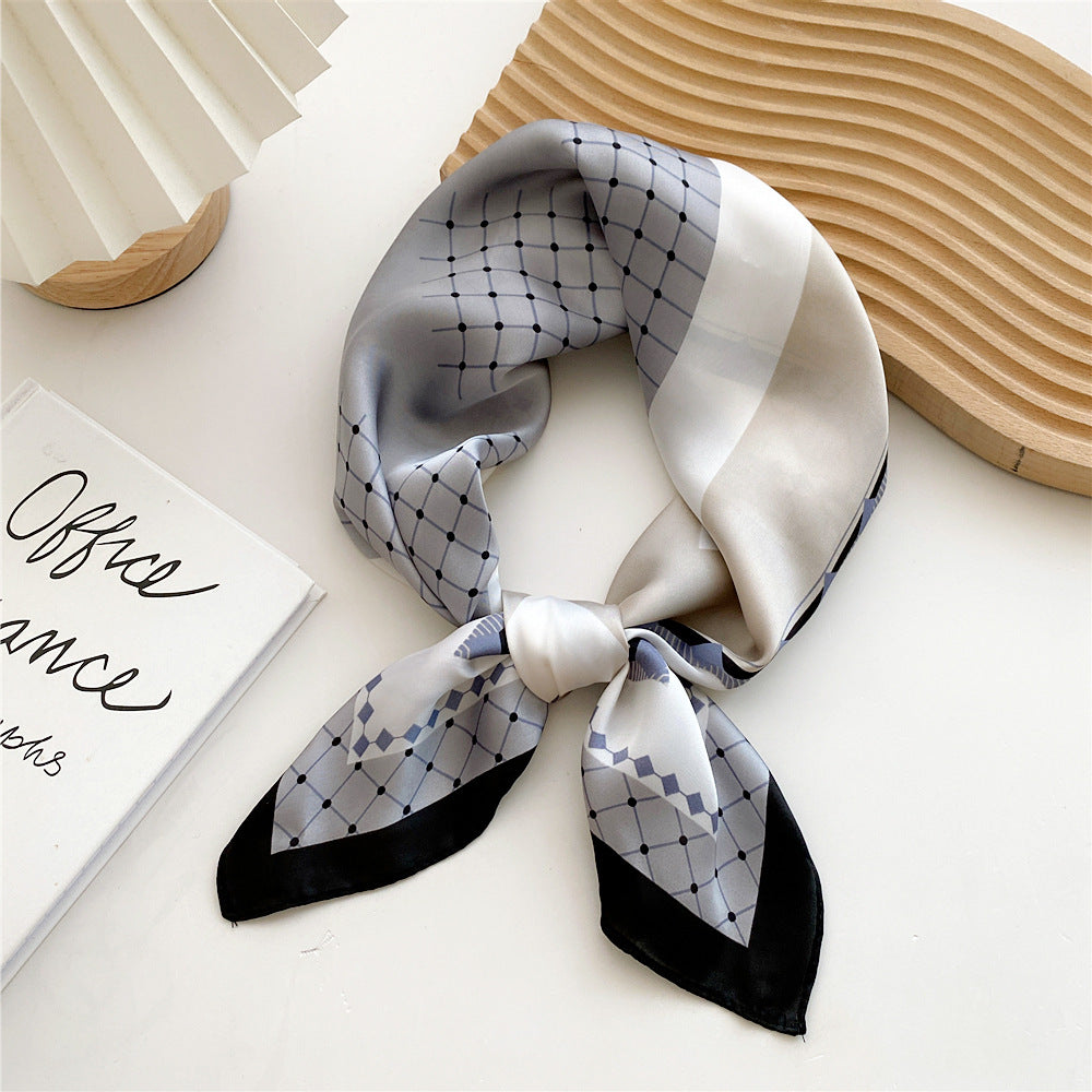 Women Satin Scarf Printed