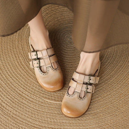 Elin Genuine Leather Mules