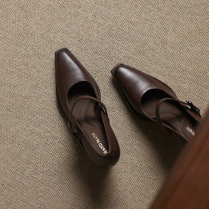 Claya Genuine Leather Heels