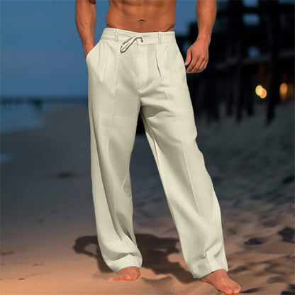 Linen Relaxed Fit Drawstring Pants