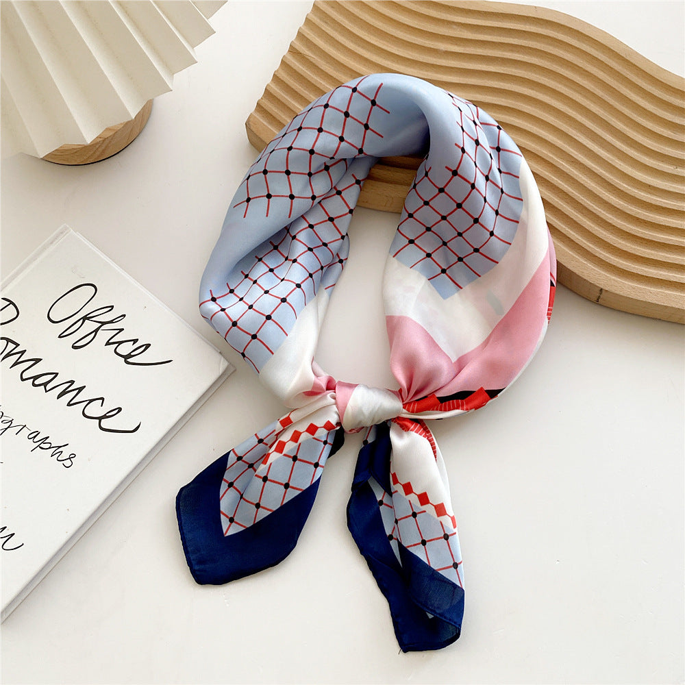 Women Satin Scarf Printed