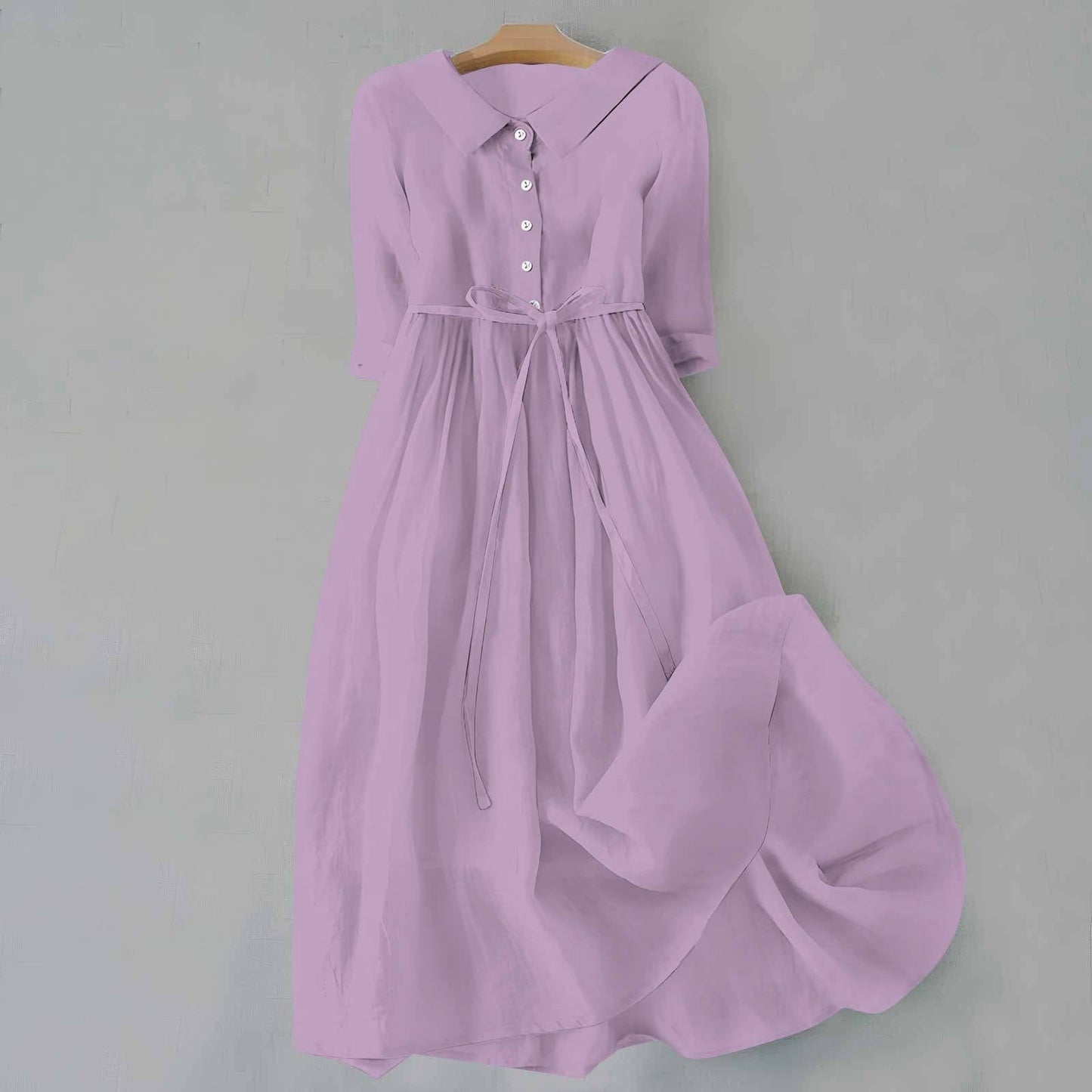 Women's Midi Dress Tie Waist