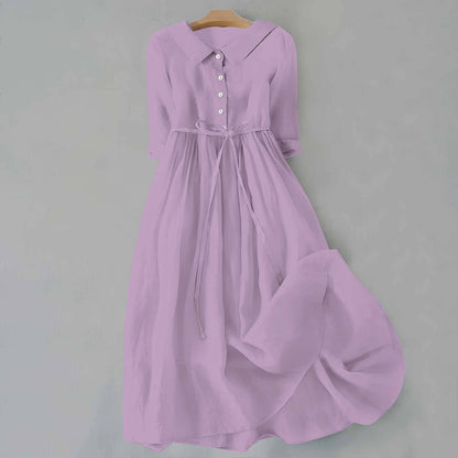 Women's Midi Dress Tie Waist