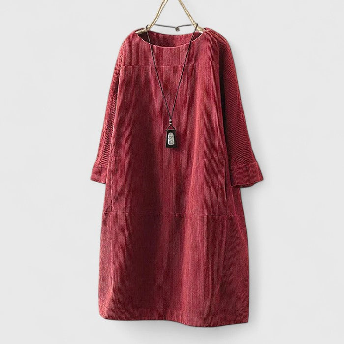 Relaxed Long Sleeve Midi Dress