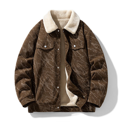 Carson Men's Corduroy Sherpa Jacket - 
Fashinoza