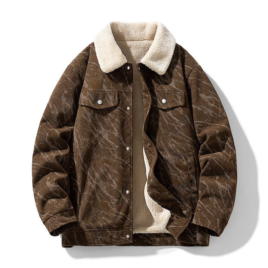 Carson Men's Corduroy Sherpa Jacket - 
Fashinoza