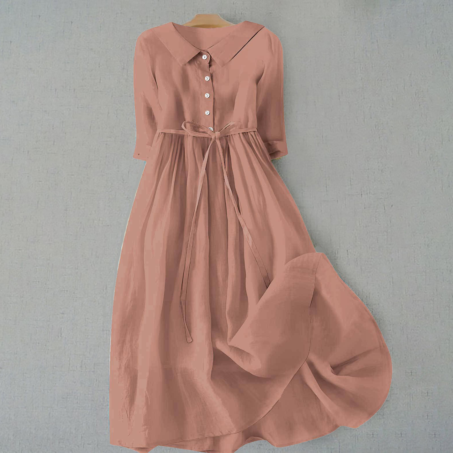 Women's Midi Dress Tie Waist