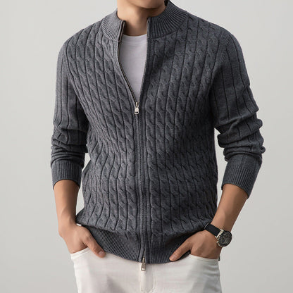 Womens Wool Zip Up Cardigan - 
Fashinoza