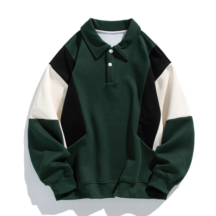 Men's Cotton Polo Sweatshirt - 
Fashinoza