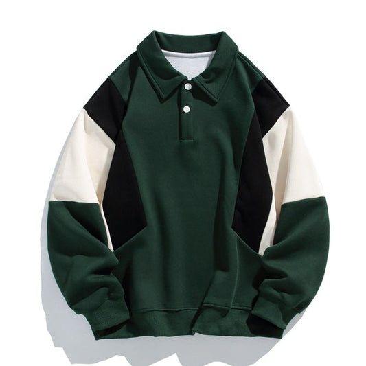 Men's Cotton Polo Sweatshirt - 
Fashinoza