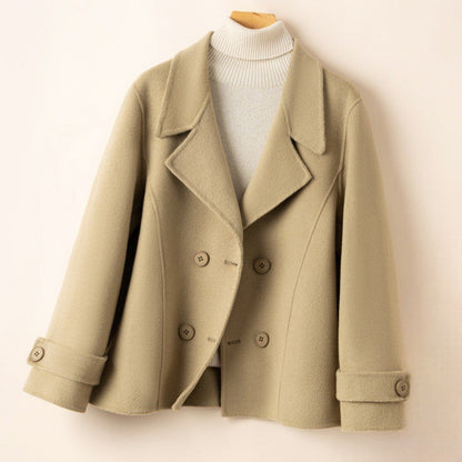 Women's Wool Pea Coat - 
Fashinoza