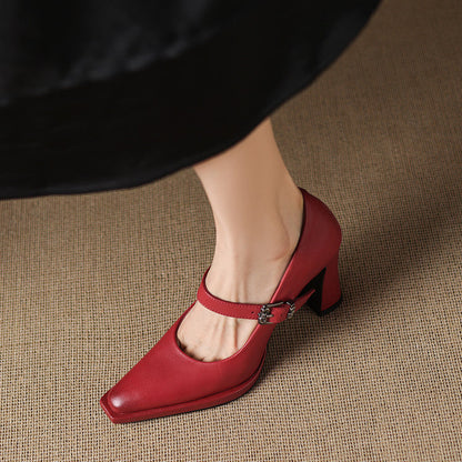 Claya Genuine Leather Heels