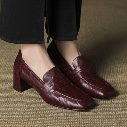 Sora Genuine Leather Heels