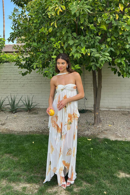 Women's Sleeveless Halter Maxi Dress - Fashinoza