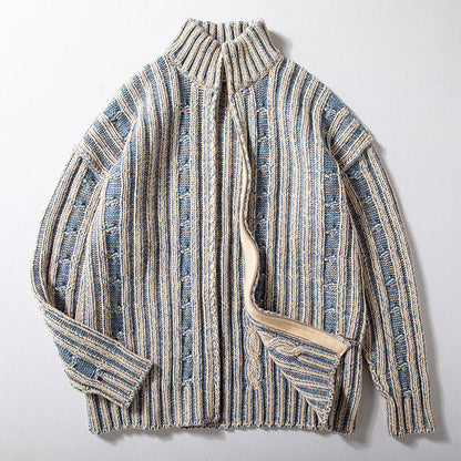 Women's High Collar Cardigan - 
Fashinoza