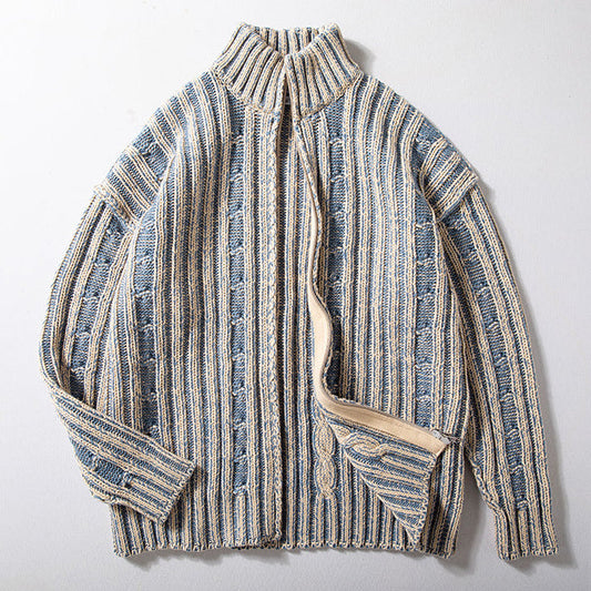 Women's High Collar Cardigan - 
Fashinoza