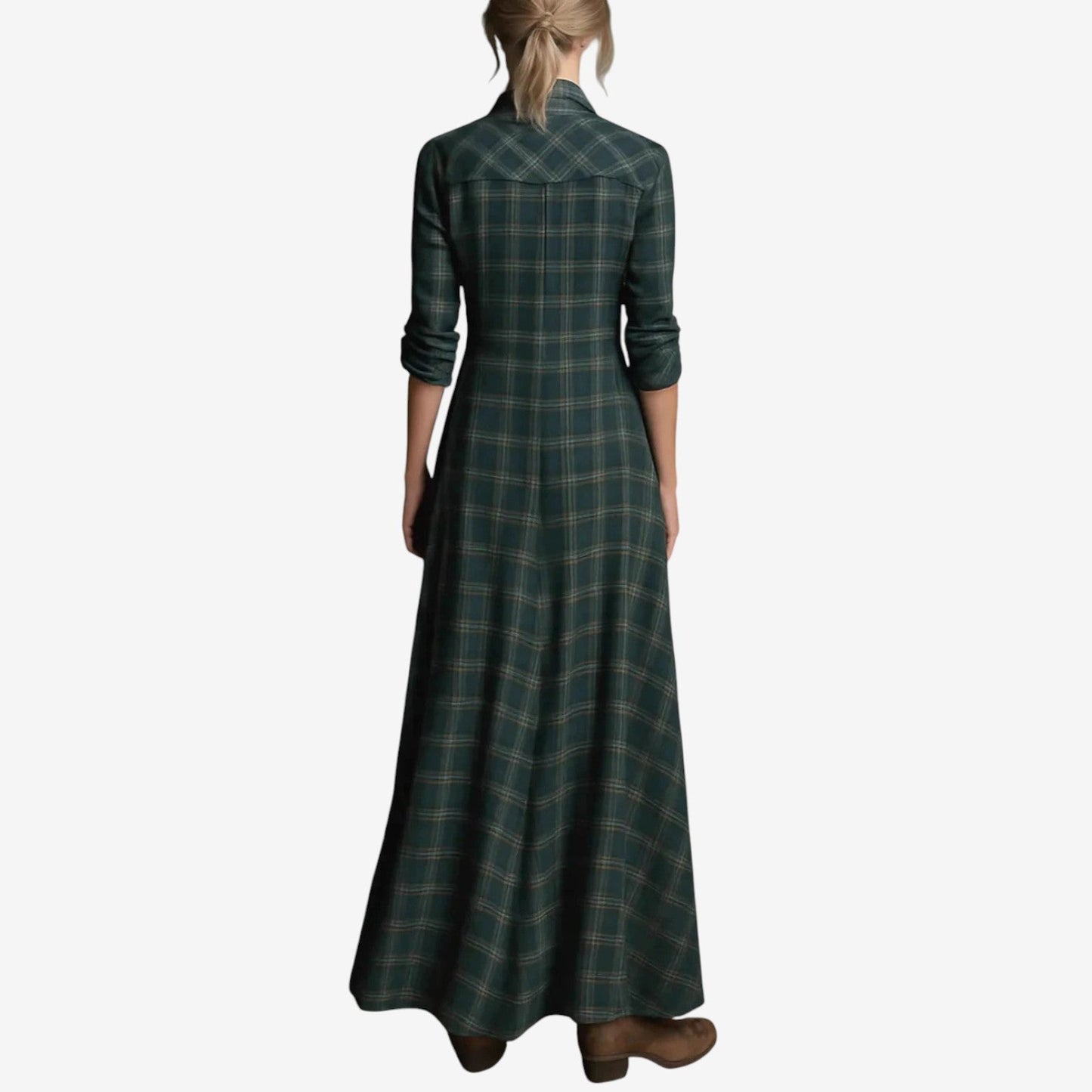 Women's Plaid Collar Dress