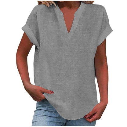 Women's Relaxed V-Neck Blouse