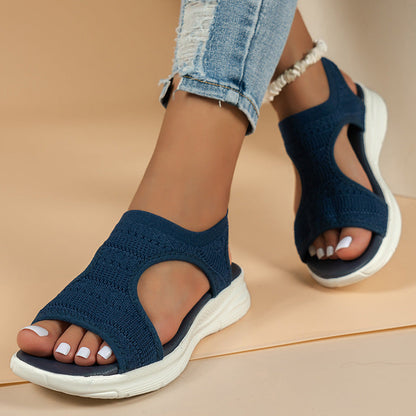Women's Orthopedic Sandals Knit Upper Cushioned Sport Sole