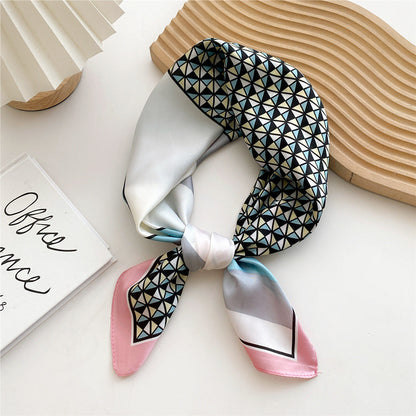 Women Satin Scarf Printed