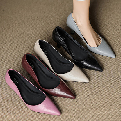 Viora Genuine Leather Heels