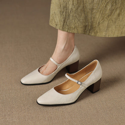 Veria Genuine Leather Heels