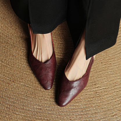 Amelie Genuine Leather Slingbacks