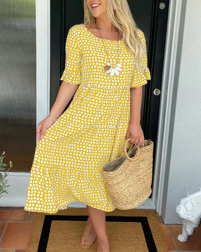 Women's Midi Polka Dot Summer Dress