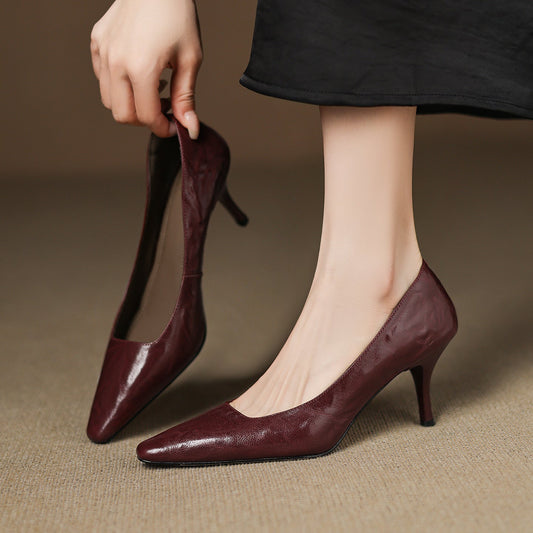 Enne Genuine Leather Heels