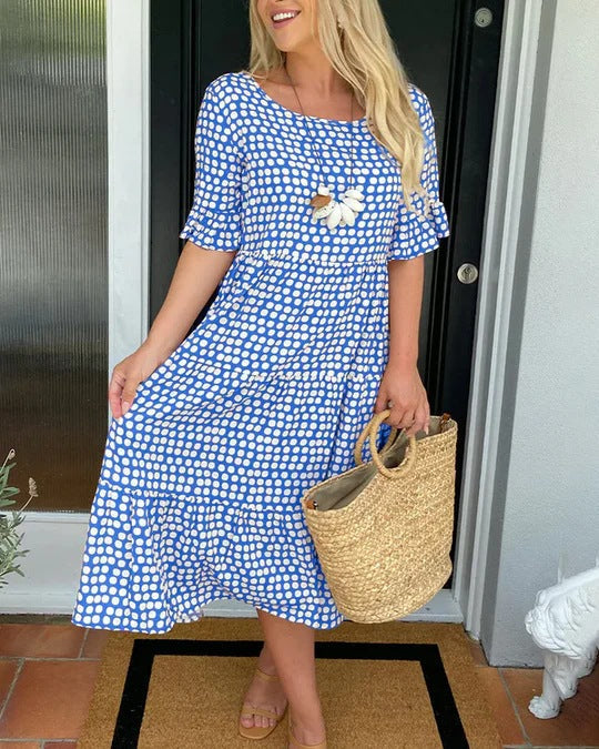 Women's Midi Polka Dot Summer Dress