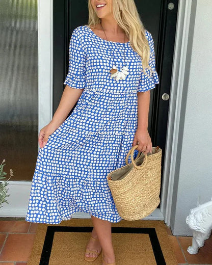 Women's Midi Polka Dot Summer Dress